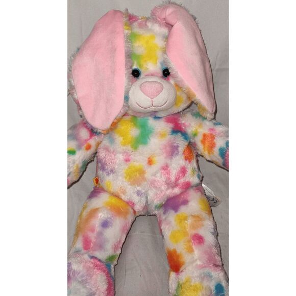 Build A Bear Pretty Petals Bunny 16" Plush Easter Rabbit Pastel Flowers BABW - Picture 2 of 9